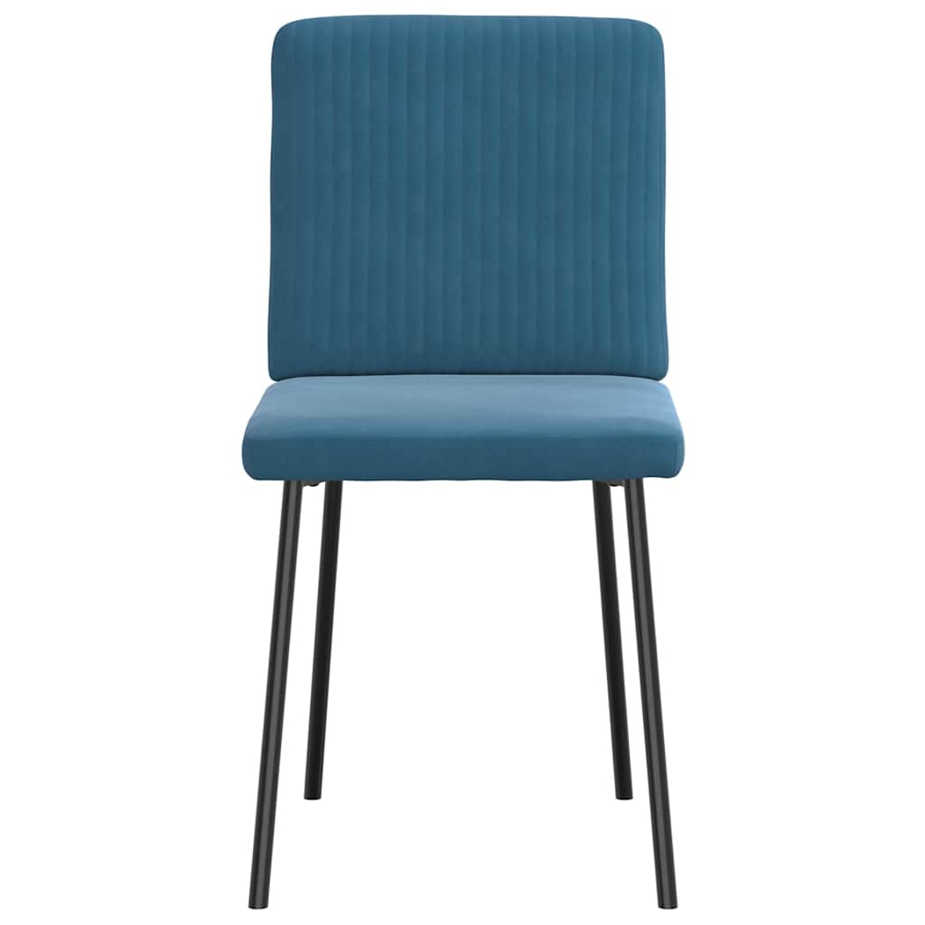 Chaises à manger lot de 4 Bleu Velours - XIOS