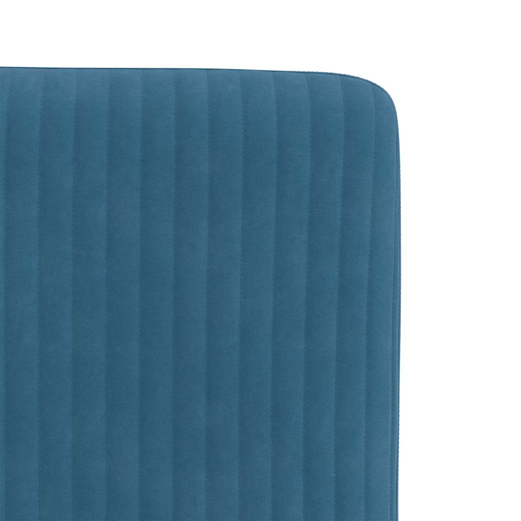 Chaises à manger lot de 4 Bleu Velours - XIOS