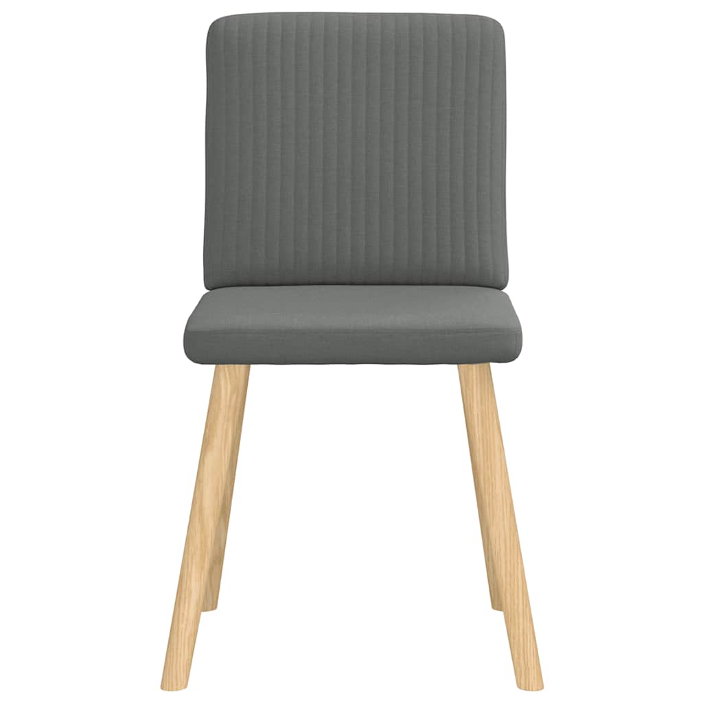 Chaises à manger lot de 4 gris foncé tissu