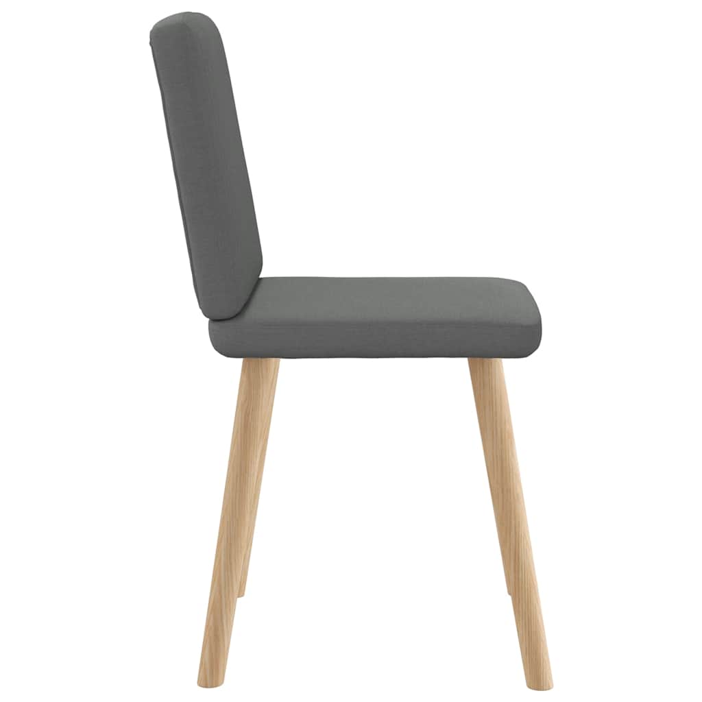Chaises à manger lot de 4 gris foncé tissu