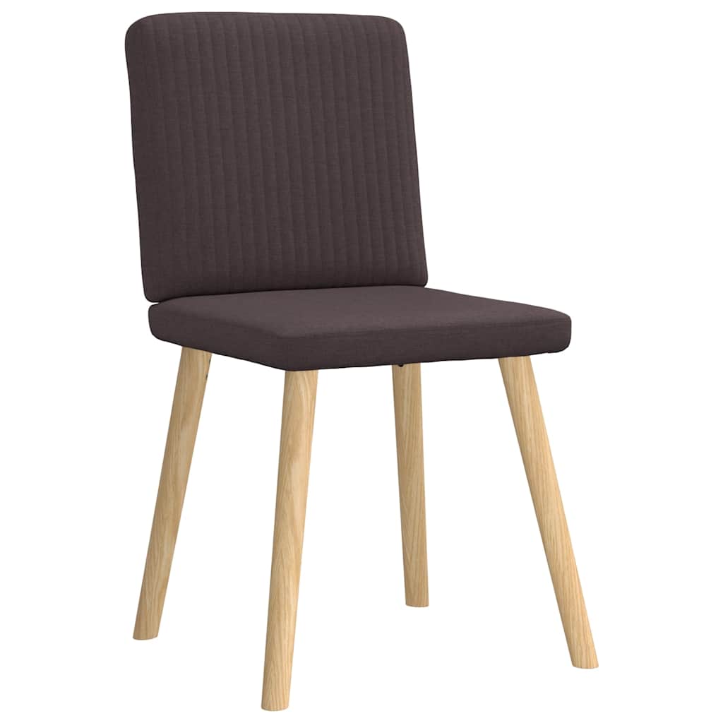 Chaises à manger lot de 4 marron foncé tissu - XIOS