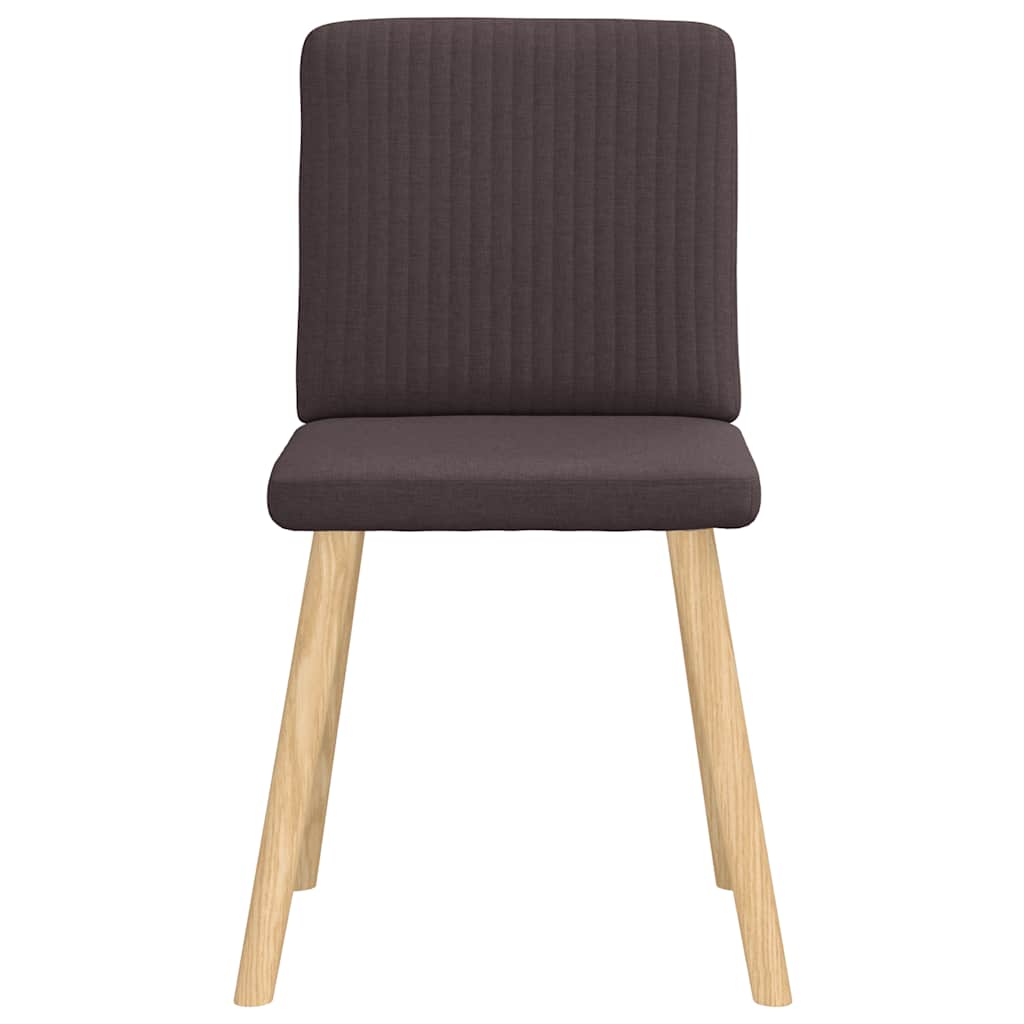 Chaises à manger lot de 4 marron foncé tissu - XIOS
