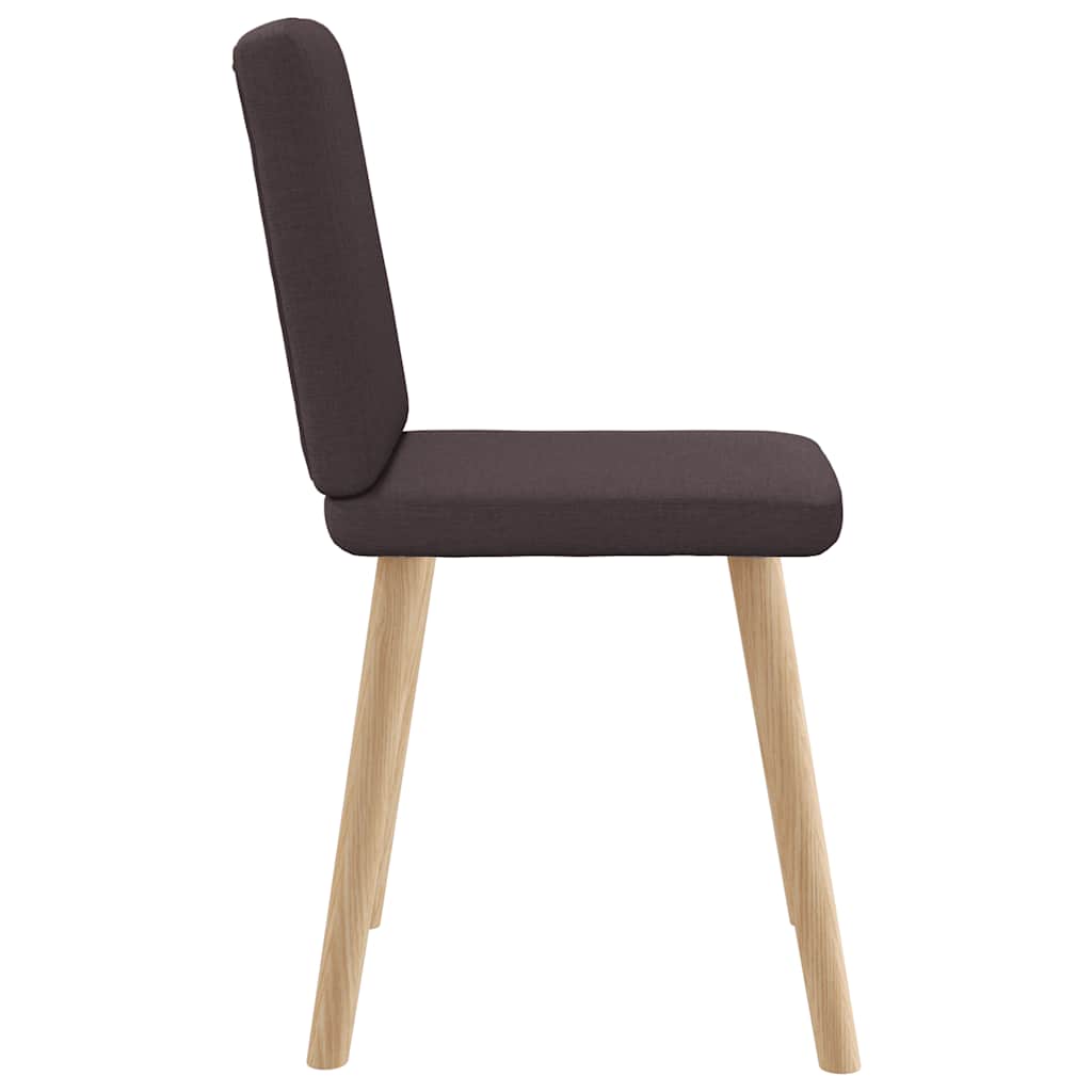 Chaises à manger lot de 4 marron foncé tissu - XIOS