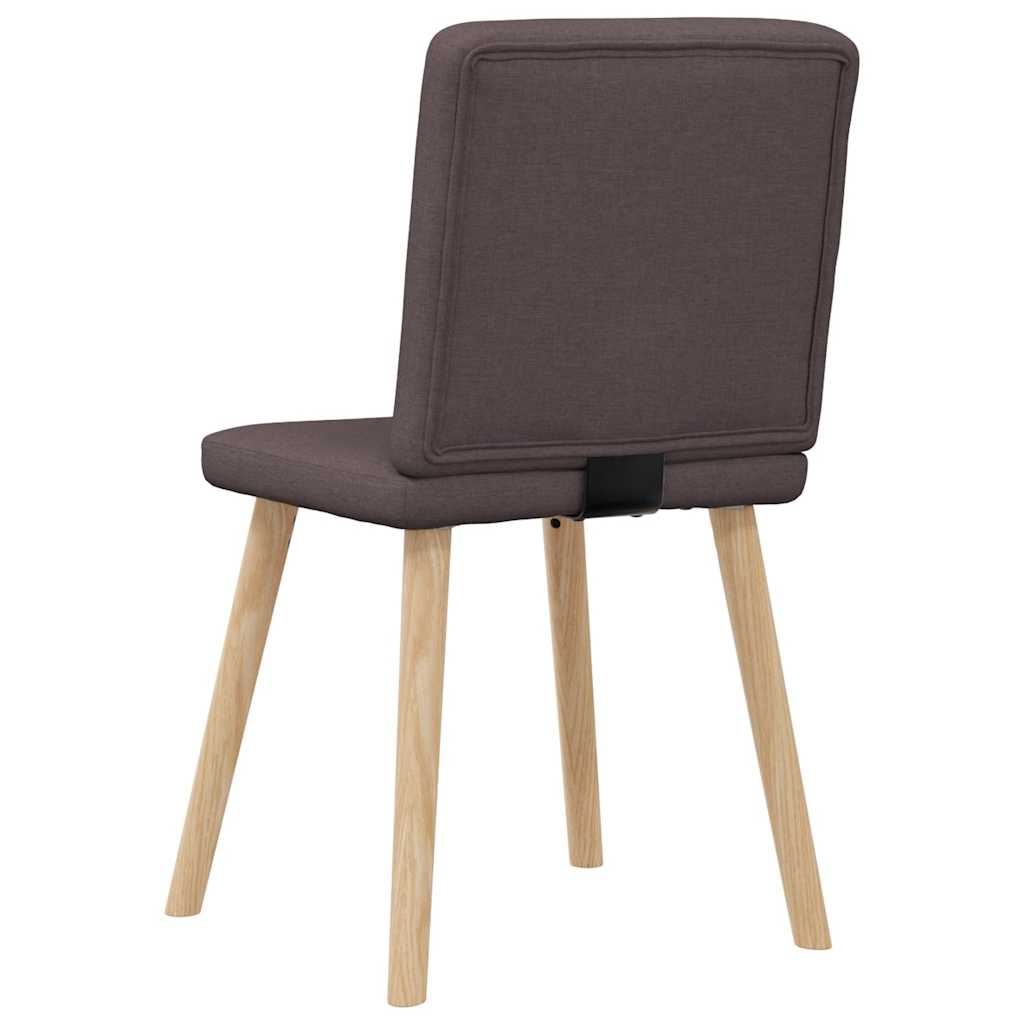 Chaises à manger lot de 4 marron foncé tissu - XIOS