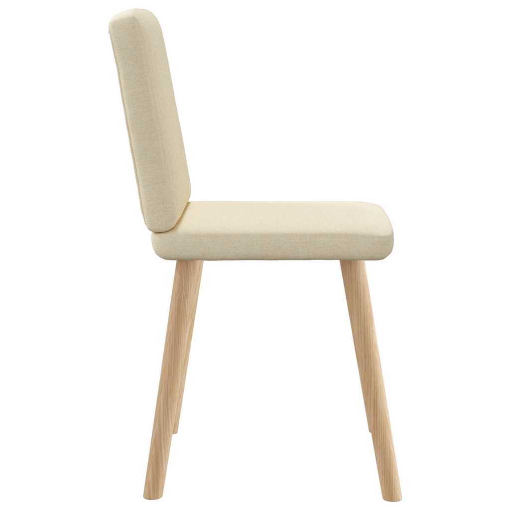 Chaises à manger lot de 4 crème tissu - XIOS