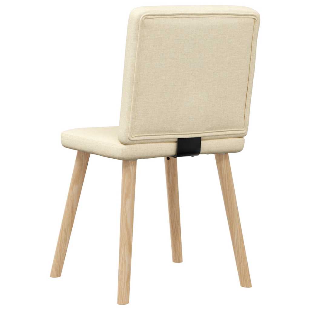 Chaises à manger lot de 4 crème tissu - XIOS