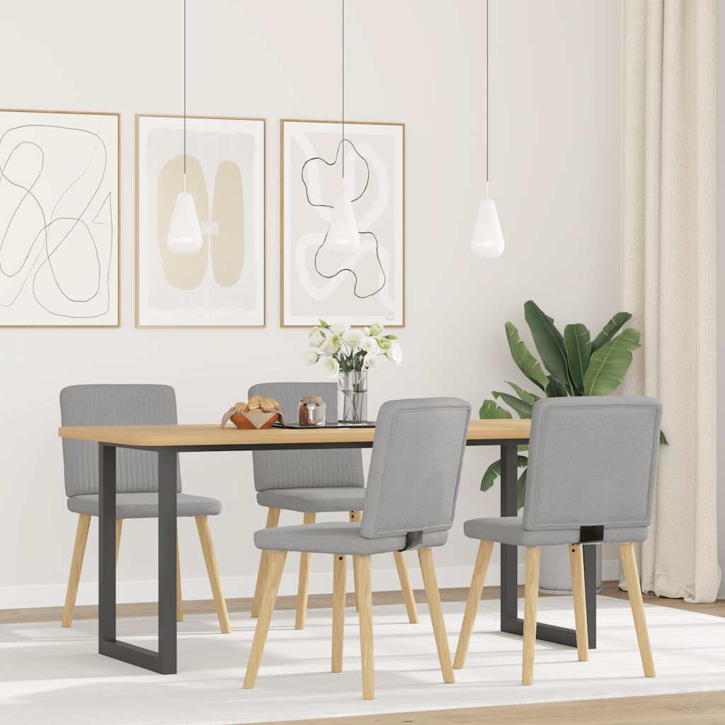 Chaises à manger lot de 4 gris nuage tissu - XIOS