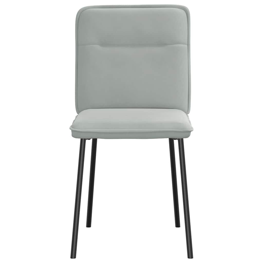 Chaises à manger lot de 4 Gris clair Velours - XIOS