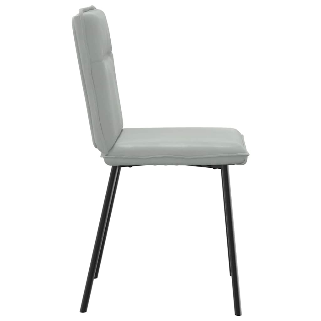 Chaises à manger lot de 4 Gris clair Velours - XIOS