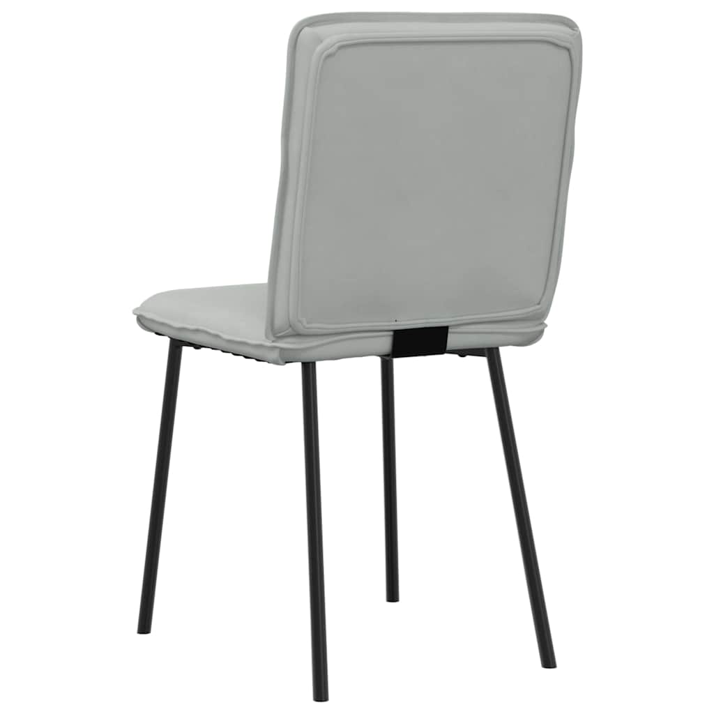 Chaises à manger lot de 4 Gris clair Velours - XIOS