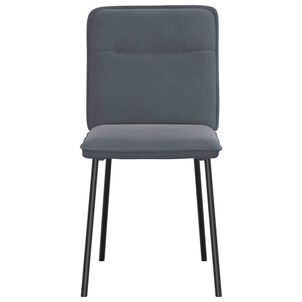 Chaises à manger lot de 4 Gris foncé Velours - XIOS