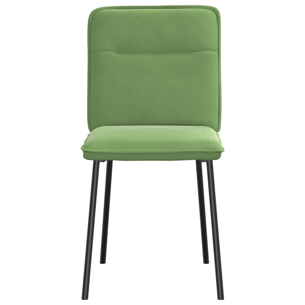 Chaises à manger lot de 4 vert clair velours - XIOS