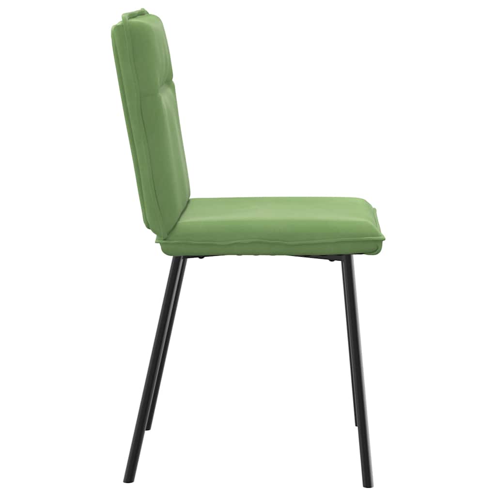 Chaises à manger lot de 4 vert clair velours - XIOS