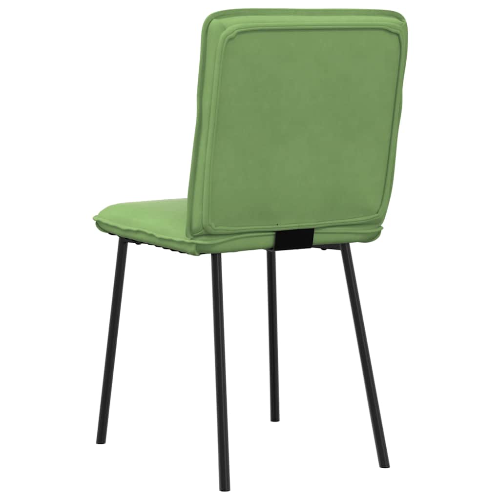 Chaises à manger lot de 4 vert clair velours - XIOS