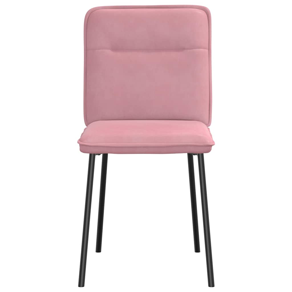 Chaises à manger lot de 4 Rose Velours - XIOS
