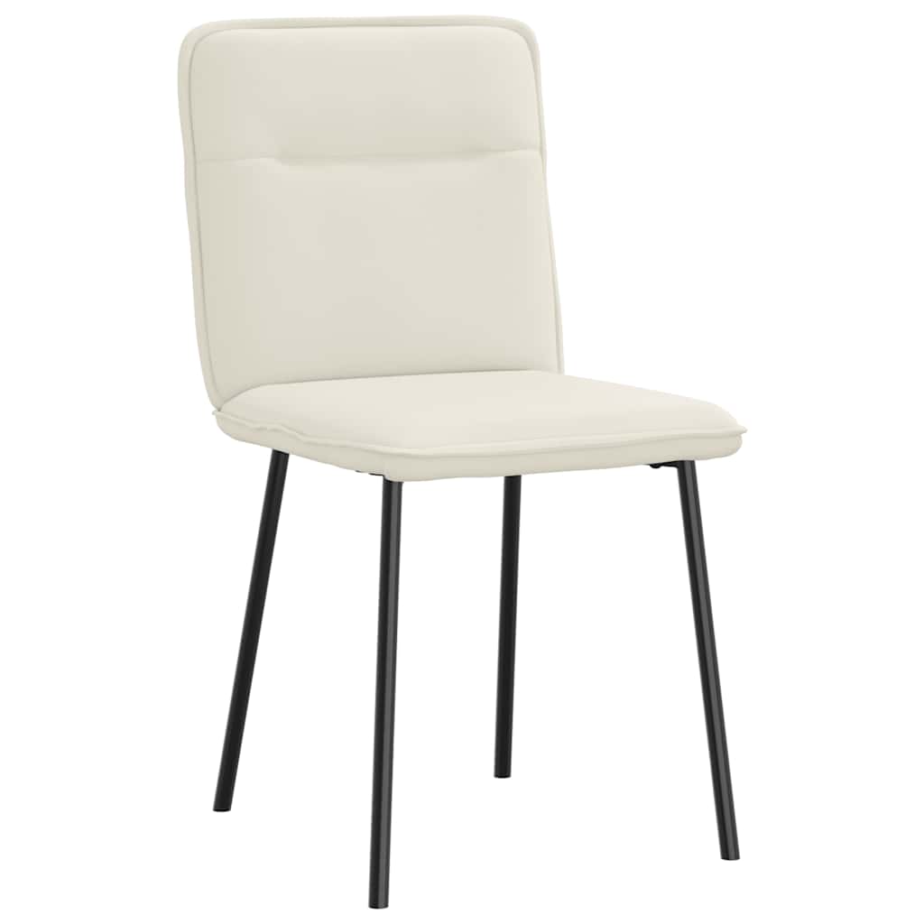 Chaises à manger lot de 4 Crème Velours - XIOS