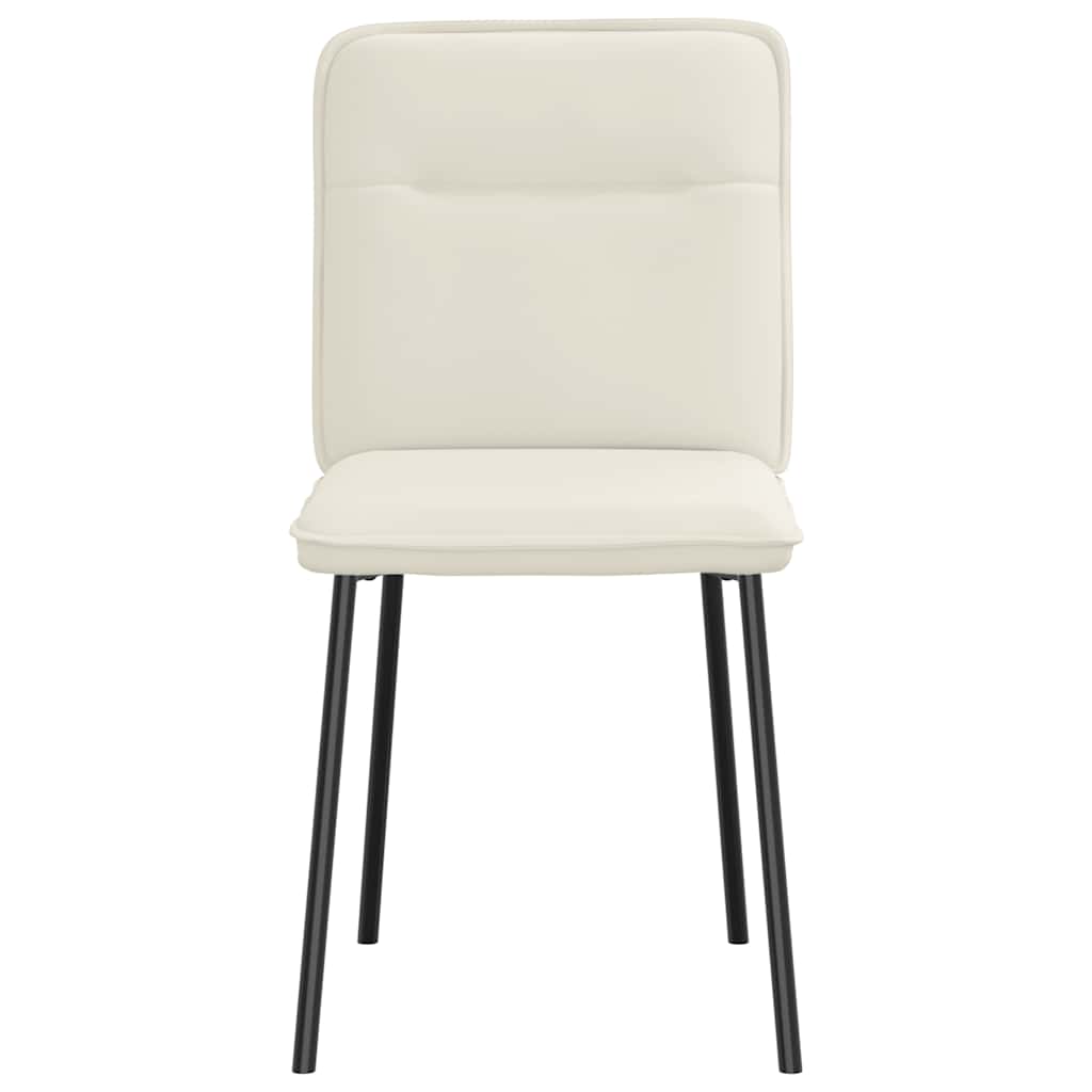 Chaises à manger lot de 4 Crème Velours - XIOS
