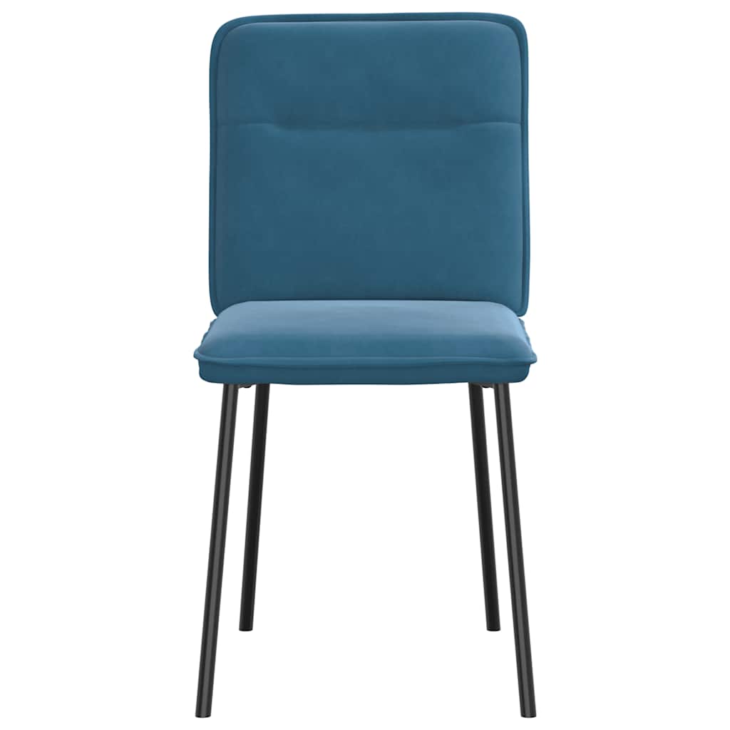 Chaises à manger lot de 4 Bleu Velours - XIOS