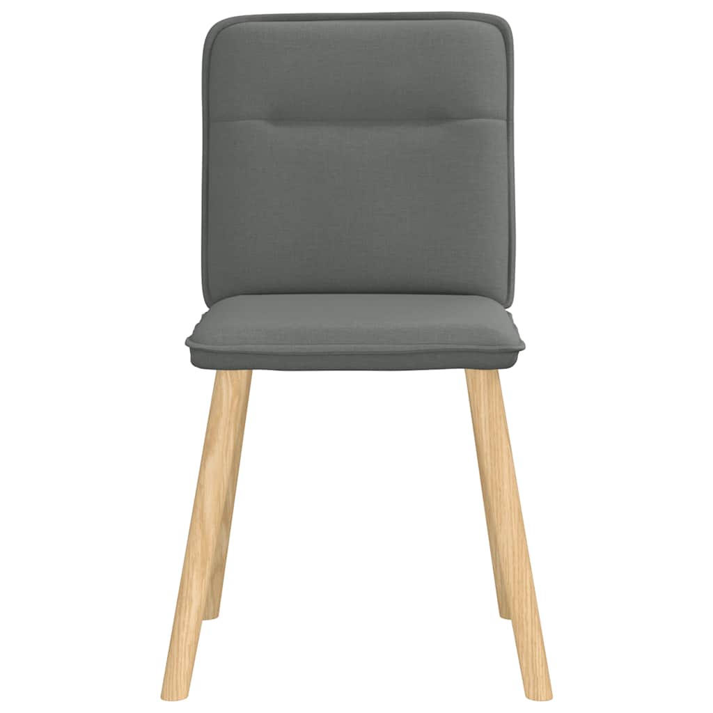 Chaises à manger lot de 4 gris foncé tissu - XIOS