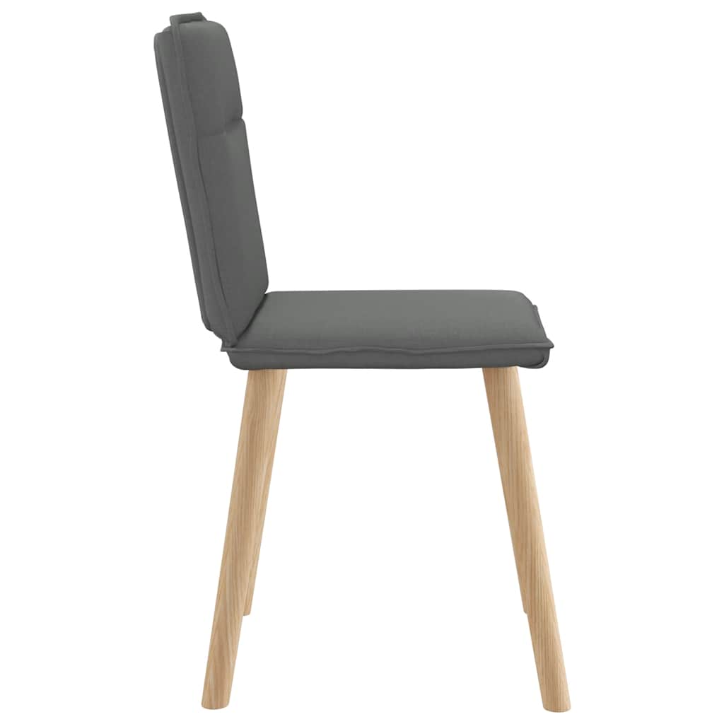 Chaises à manger lot de 4 gris foncé tissu - XIOS