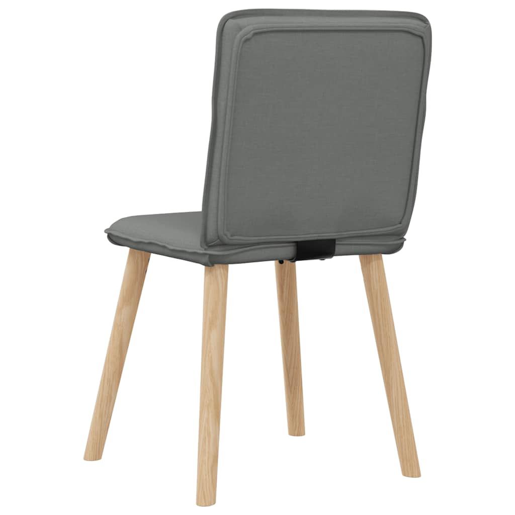 Chaises à manger lot de 4 gris foncé tissu - XIOS