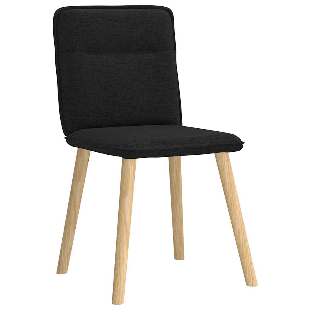 Chaises à manger lot de 4 noir tissu - XIOS