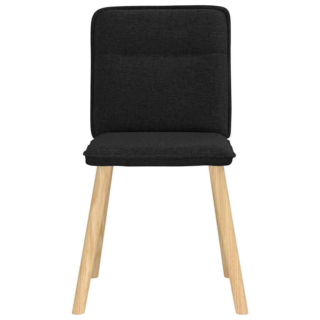 Chaises à manger lot de 4 noir tissu - XIOS