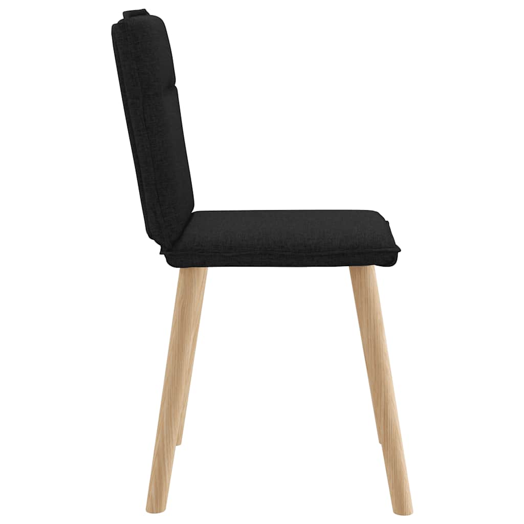 Chaises à manger lot de 4 noir tissu - XIOS