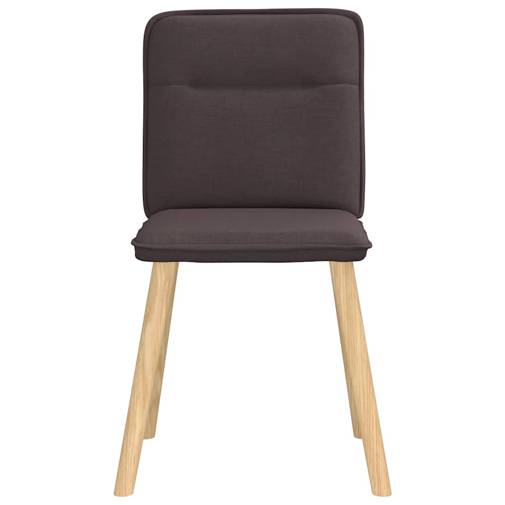Chaises à manger lot de 4 marron foncé tissu - XIOS