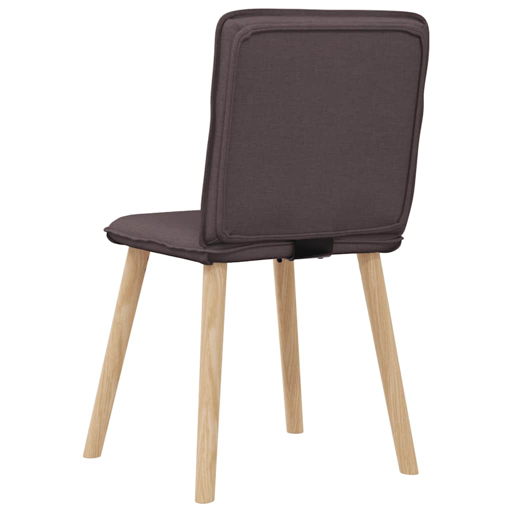 Chaises à manger lot de 4 marron foncé tissu - XIOS