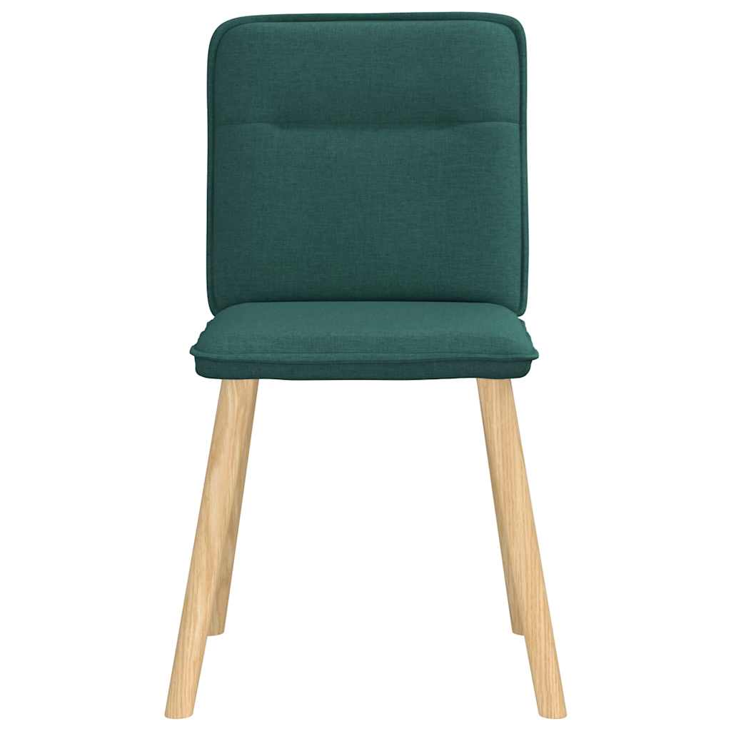 Chaises à manger lot de 4 vert foncé tissu - XIOS