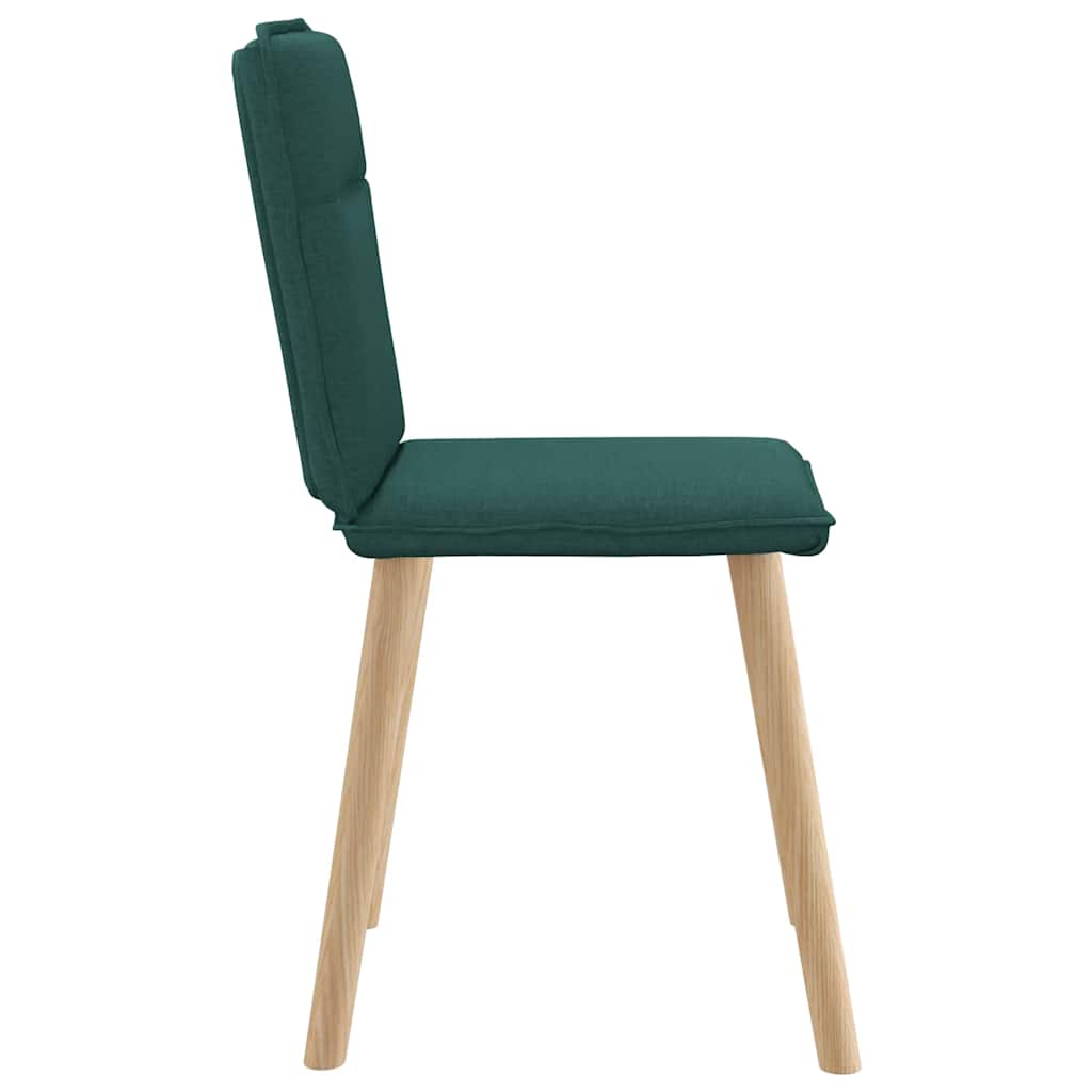 Chaises à manger lot de 4 vert foncé tissu - XIOS