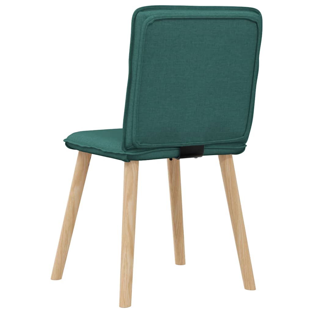 Chaises à manger lot de 4 vert foncé tissu - XIOS