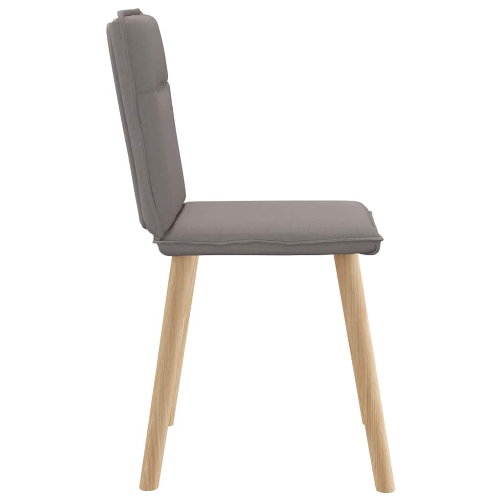 Chaises à manger lot de 4 taupe tissu - XIOS
