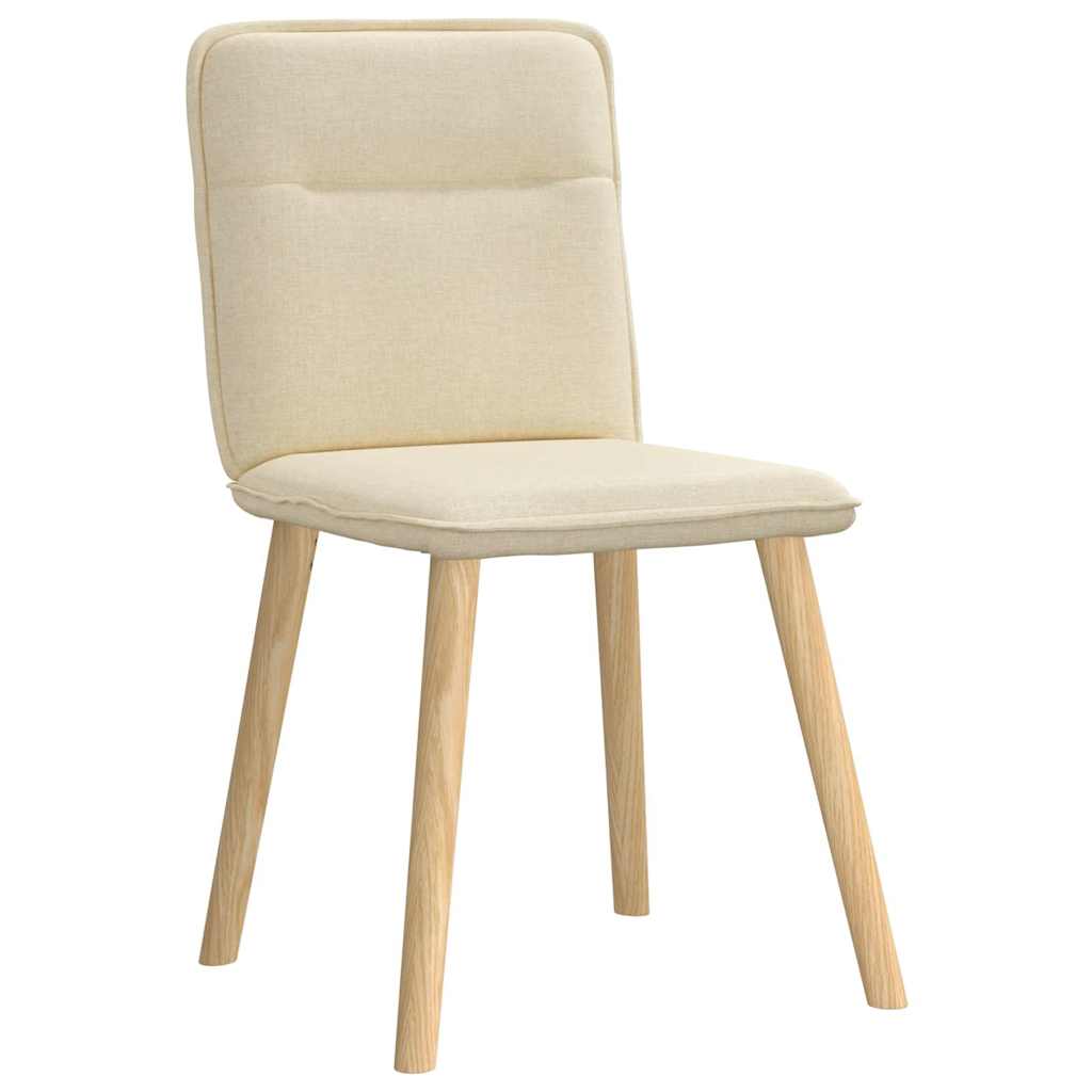 Chaises à manger lot de 4 crème tissu - XIOS