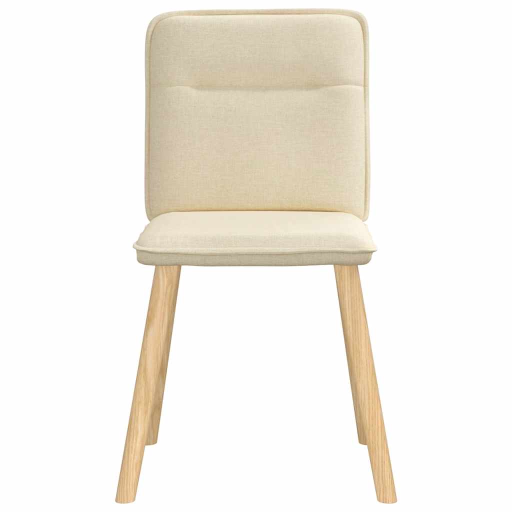Chaises à manger lot de 4 crème tissu - XIOS