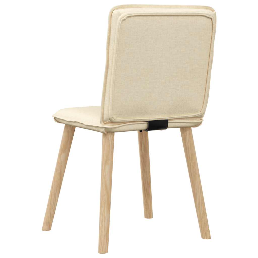 Chaises à manger lot de 4 crème tissu - XIOS