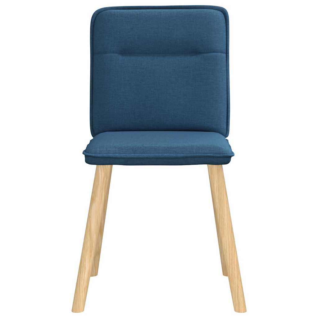 Chaises à manger lot de 4 bleu tissu - XIOS