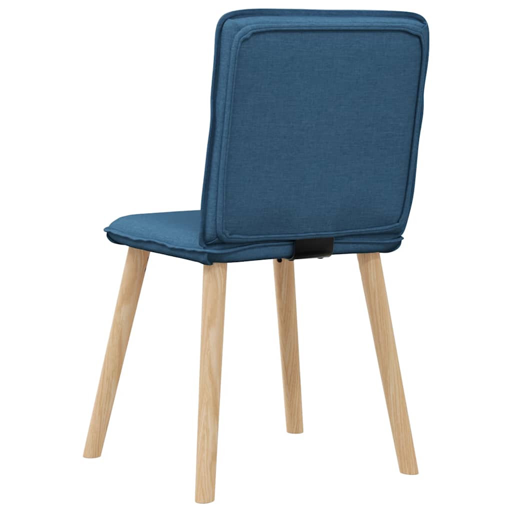 Chaises à manger lot de 4 bleu tissu - XIOS