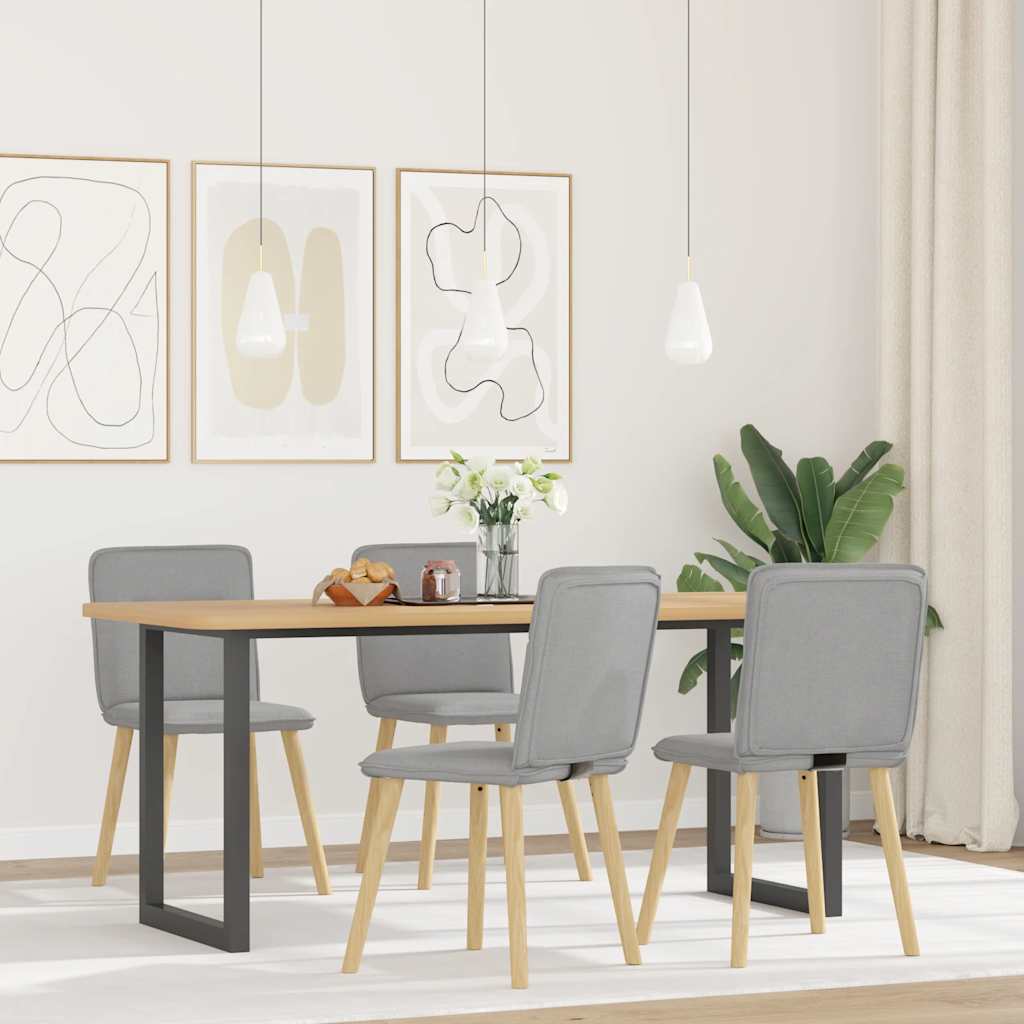 Chaises à manger lot de 4 gris nuage tissu - XIOS
