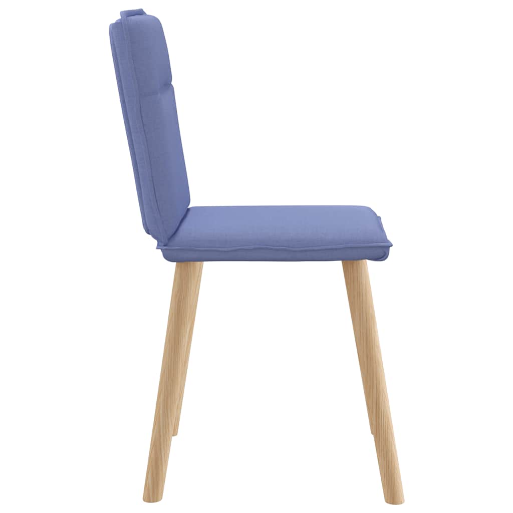 Chaises à manger lot de 4 bleu jean tissu - XIOS