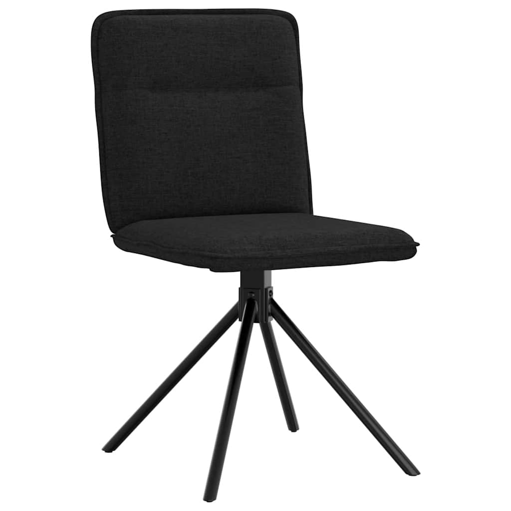 Chaises à manger lot de 4 noir tissu - XIOS