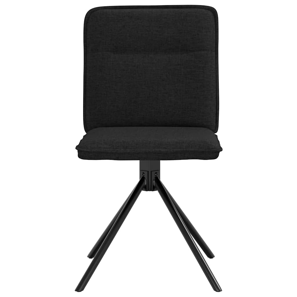 Chaises à manger lot de 4 noir tissu - XIOS