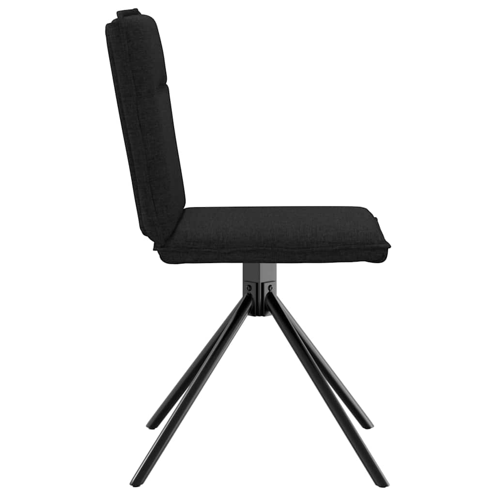 Chaises à manger lot de 4 noir tissu - XIOS