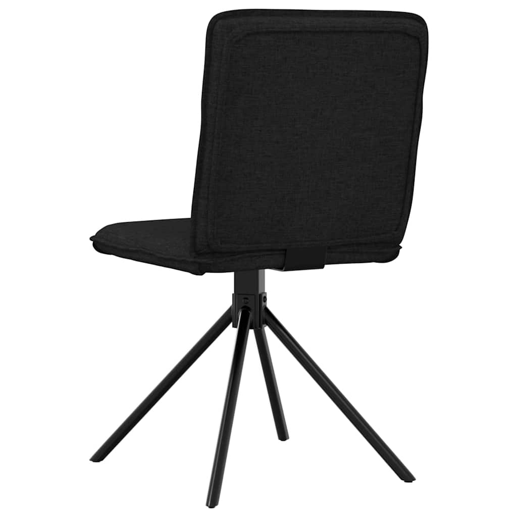 Chaises à manger lot de 4 noir tissu - XIOS