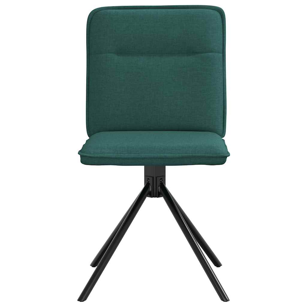 Chaises à manger lot de 4 vert foncé tissu - XIOS