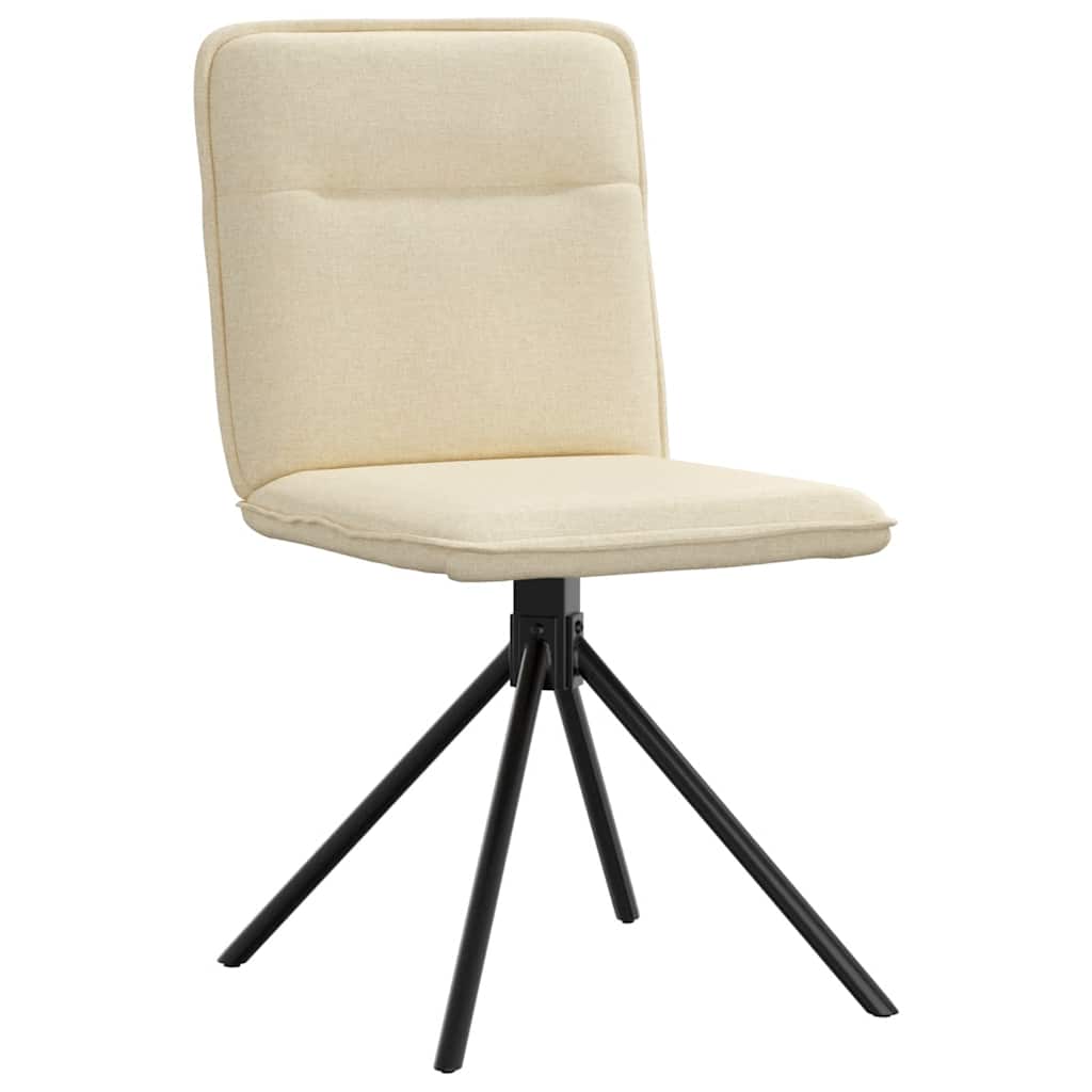 Chaises à manger lot de 4 crème tissu - XIOS