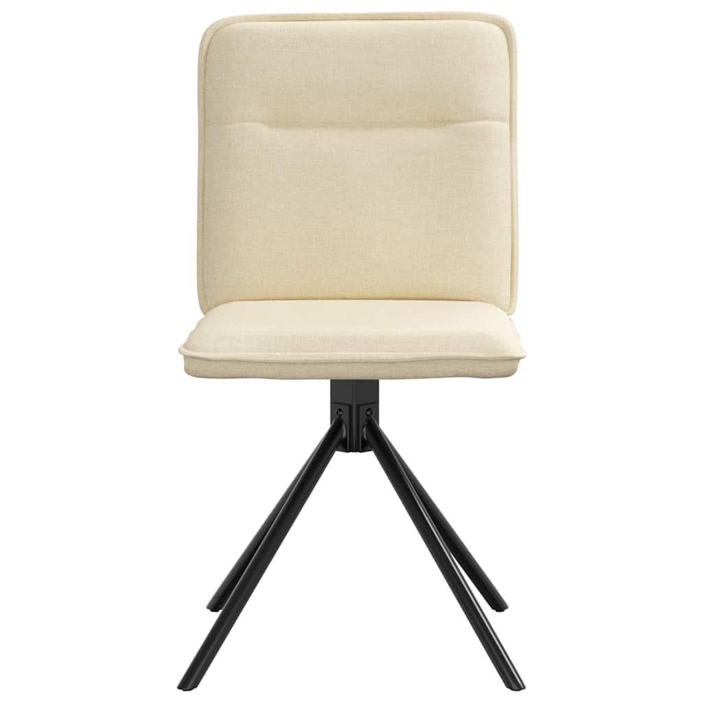 Chaises à manger lot de 4 crème tissu - XIOS