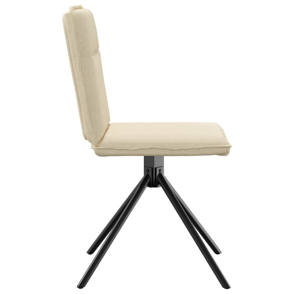 Chaises à manger lot de 4 crème tissu - XIOS