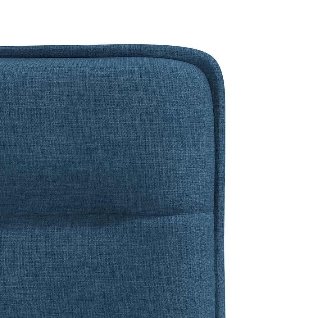 Chaises à manger lot de 4 bleu tissu